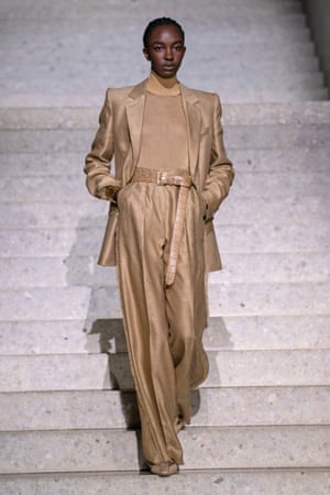 ‘You must produce clothes that genuinely are empowering’ … a model on the catwalk at the Max Mara show