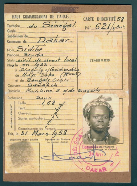 Aïssé N’Diaye’s aunt’s French identity card from when Senegal was still a colony.