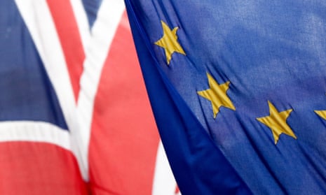 European Union Flags And Union Flags