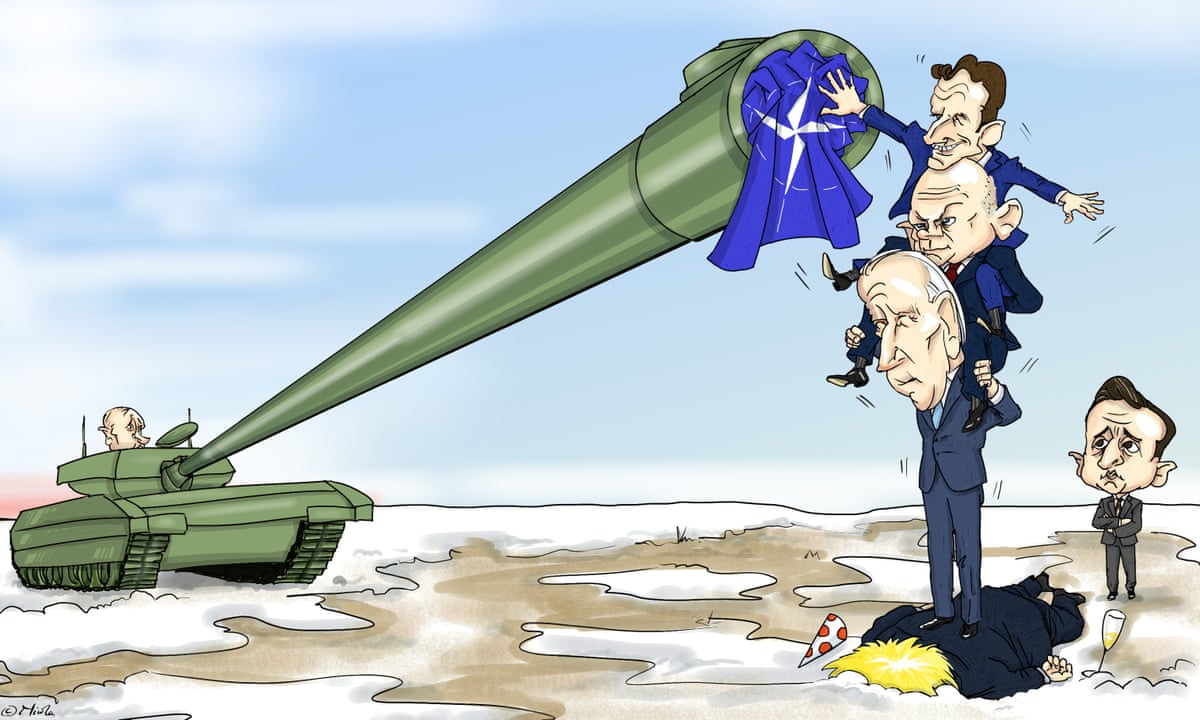 Nicola Jennings on Emmanuel Macron's last-minute diplomatic bid in the Ukraine crisis – cartoon | Nicola Jennings | The Guardian