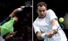Roman Safiullin stuns Carlos Alcaraz in opening round of Paris Masters – video