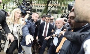 The leader of Italy’s Five-Star Movement, Luigi Di Maio, arriving for talks with the Lega party over forming a government.