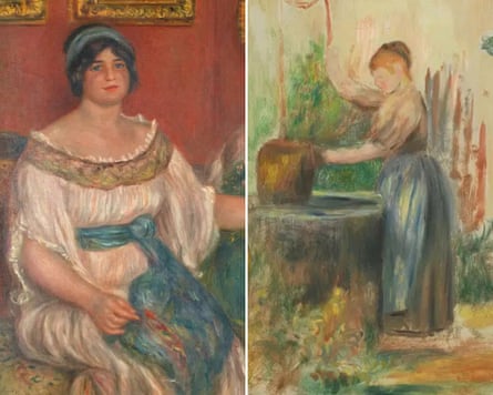Soft focus … left, detail from Madame Colonna Romano; right, detail from Jeune Femme au Puits. Soft focus … left, detail from Madame Colonna Romano; right, detail from Jeune Femme au Puits.
