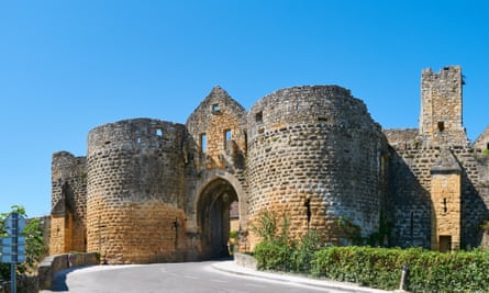 A Gate in the wall of the historic Town of Domme, Dordogne-Perigord, France