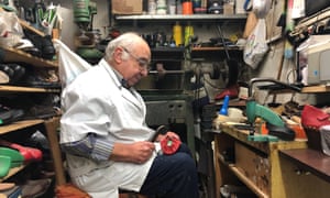 Pasquale Cané in his Via Nardones workshop and store, Naples, Italy.