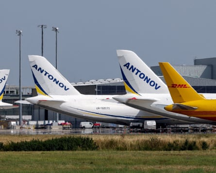 Antonov and DHL planes at the airport