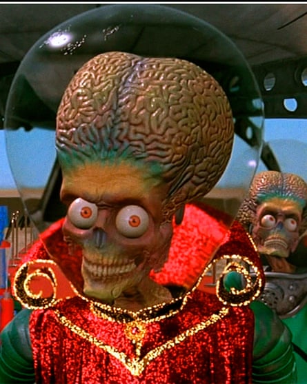 A scene from the film Mars Attacks, however any lifeforms on the Red Planet are almost certainly likely to be simple organisms.