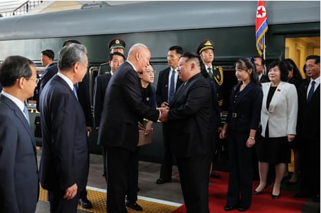Kim Jong-un accompanied by his daughter.