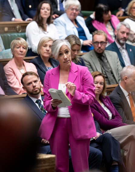 Liberal Democrat Daisy Cooper speaking during PMQs in the House of Commons.