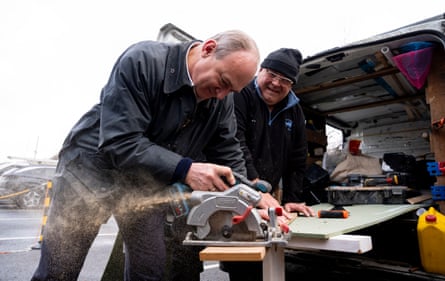 Ed Davey launching his campaign to tackle tool theft in January.