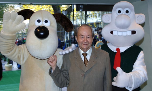 Peter Sallis with Wallace and Gromit