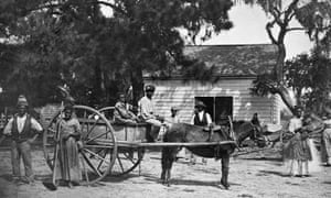 American slaves on a plantation in South Carolina, 1862.