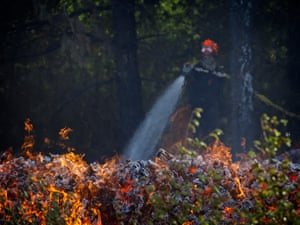 Genille, France: Emergency services battled wildfires as France remained in the grip of an exceptional heatwave that has seen temperatures reach 40 degrees Celsius in the Touraine province