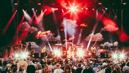 Shake it off … The band at Bonnaroo festival in Manchester, Tennessee.