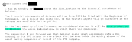 An October 2005 email from Demetris Ioannides to Eugene Tenenbaum
