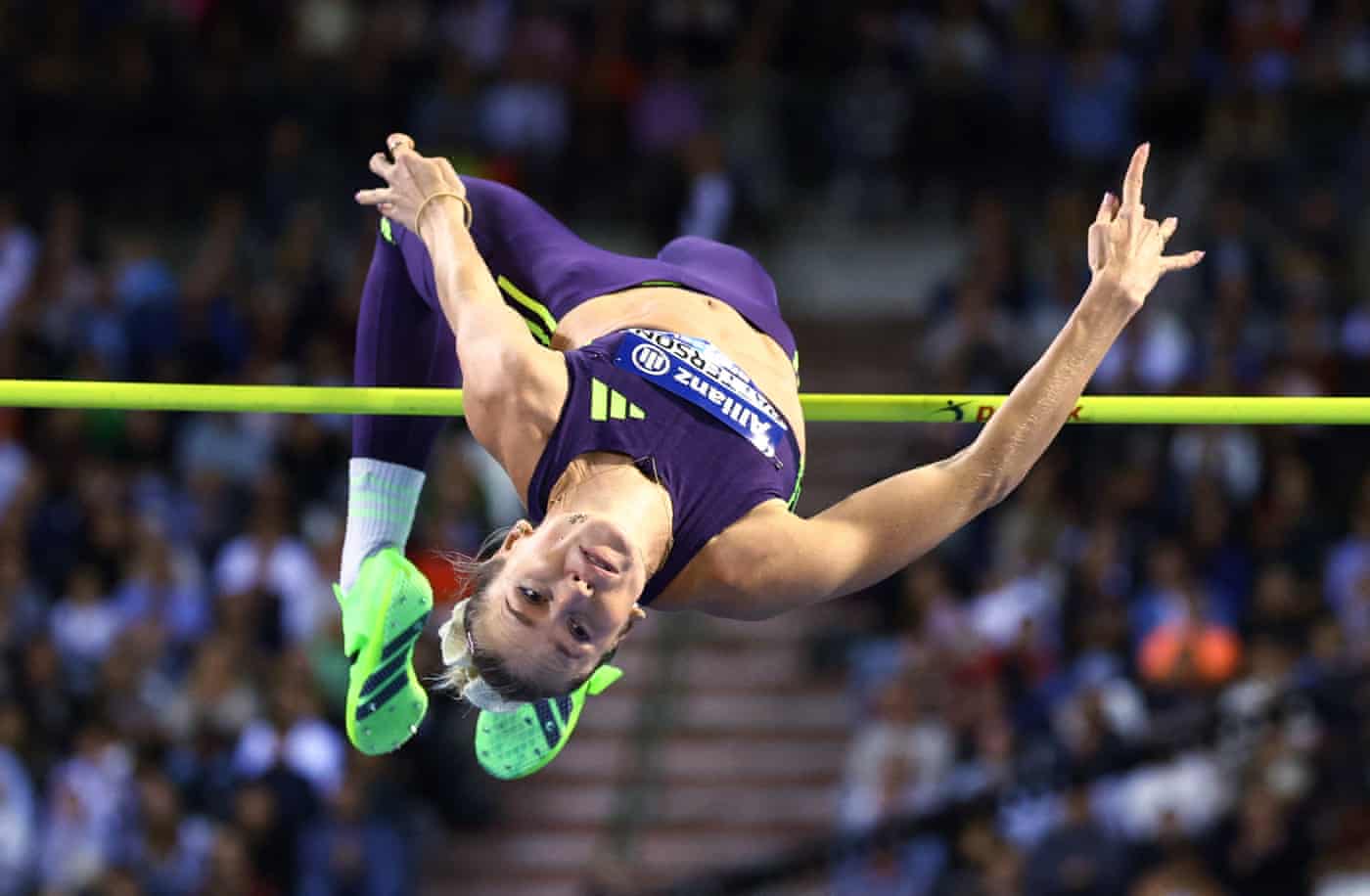 Australia’s Eleanor Patterson in action during the women’s high jump final.