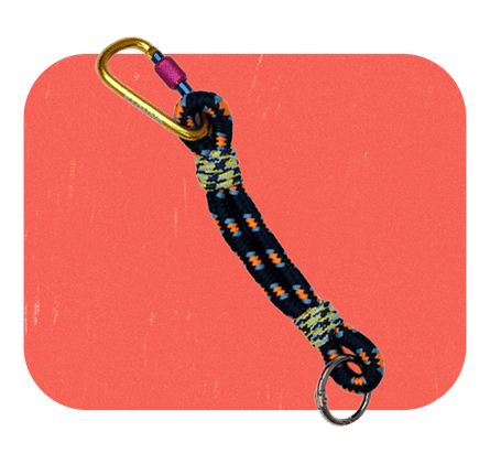 Gandys Rope Keyring in Navy