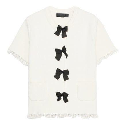 ZARA KNIT JACKET WITH TIES AND FRAYED TRIMS, www.zara.com