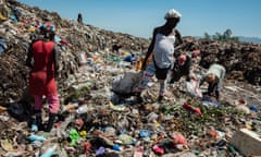 Waste pickers scour the Kasese dumpsite in Kisumu, Kenya for valuable items