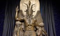 The Baphomet statue at the Satanic Temple