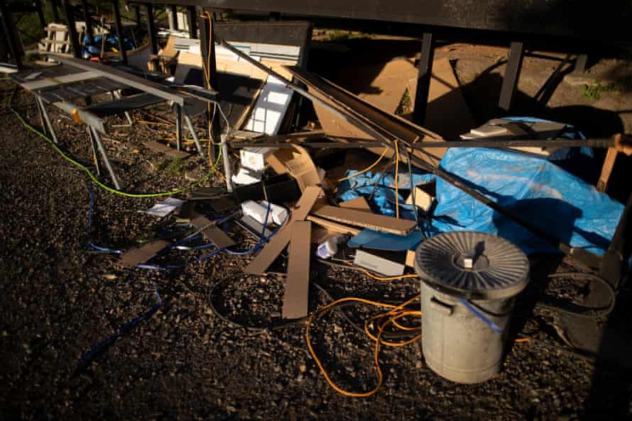 Building materials at the Graeme and Robyn Freedman home site.