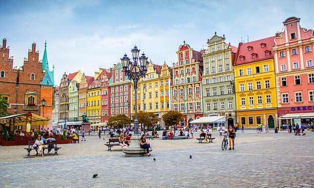 Old Market Square in the Old Town in Wroclaw