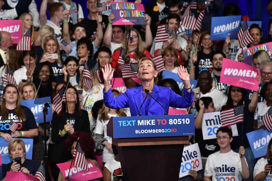 Stumping for Mike Bloomberg in the US presidential election.