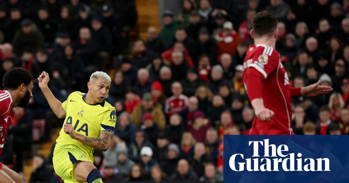 Richarlison rescues late point for Spurs at Liverpool to ease pressure on Tudor