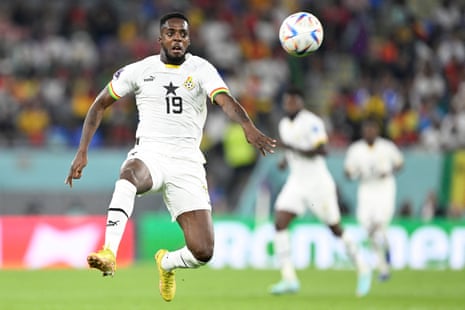 Inaki Williams loses possession with a heavy first touch.