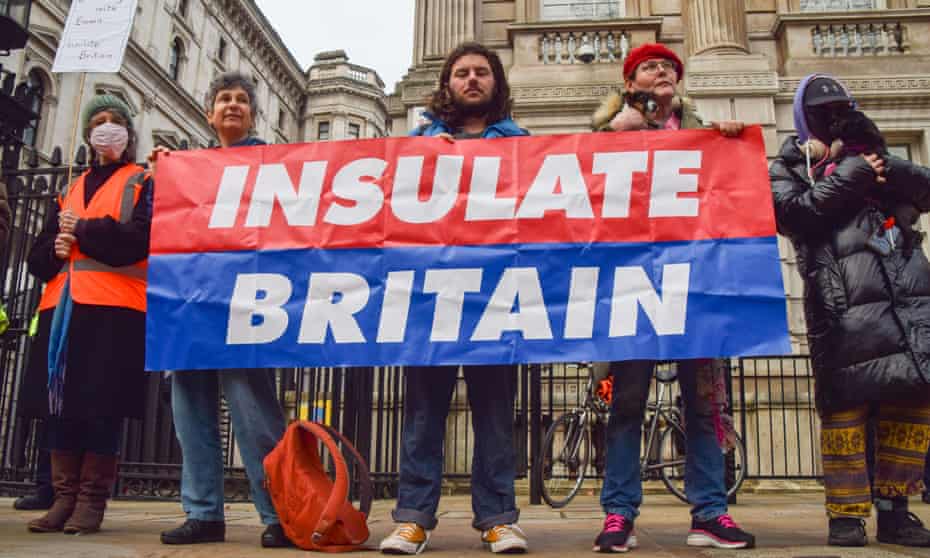 Insulate Britain protesters outside Downing Street in November