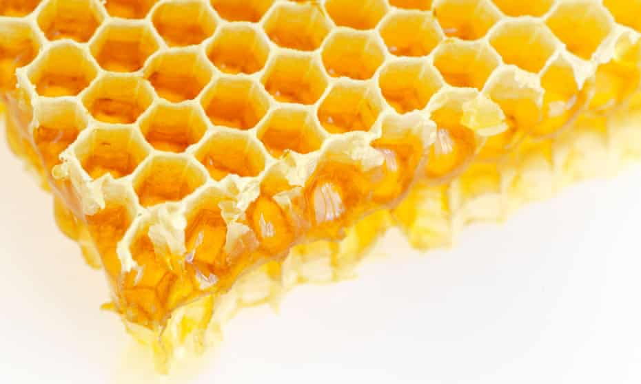Really natural: honey on a honeycomb.