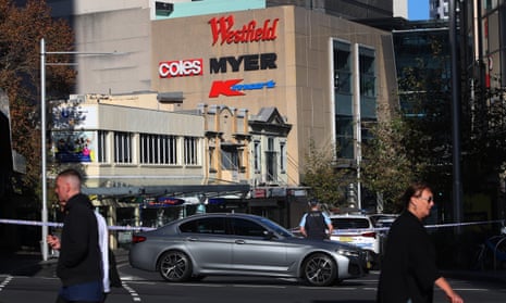 Police had cordoned off surrounding areas at Westfield Bondi Junction on 14 April 2024