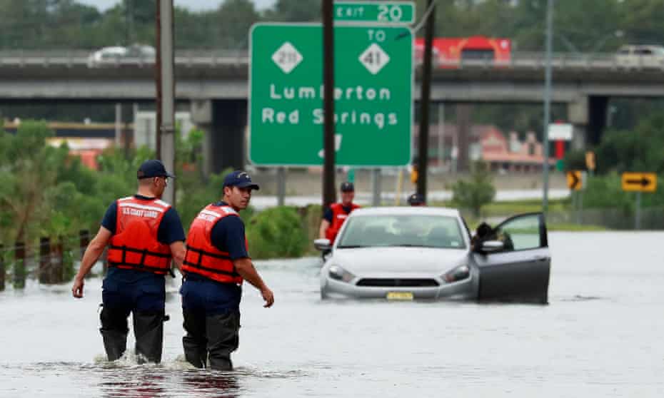 Hurricane Florence in North Carolina in 2018. The report fears relentless floods and fires in the US could threaten financial institutions.