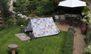 Tent in garden