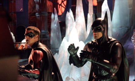 Chirs O’Donnell, left, and George Clooney in Batman and Robin, 1997. Joel Schumacher apologised for the film in 2017.