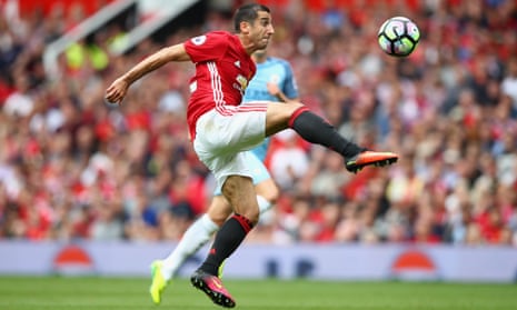 Henrikh Mkhitaryan in a rare appearance for the Manchester United first team.