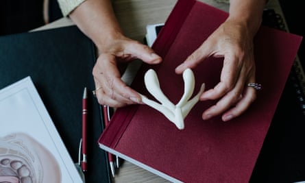 Melbourne urologist Helen O’Connell holds an anatomically correct clitoris. Her research leading the first comprehensive anatomical study of the clitoris was published in 1998.