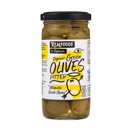 Realfoods by Organico Organic Green Pitted Olives
