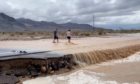 Monsoonal rain in Death Valley National Park, California<br>A view shows the monsoonal rain flooded in Death Valley National Park, California, U.S., August 5, 2022 in this screengrab obtained from a video. Courtesy of John Sirlin/via REUTERS THIS IMAGE HAS BEEN SUPPLIED BY A THIRD PARTY. MANDATORY CREDIT