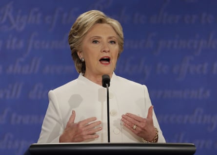 Hillary Clinton speaks during the third presidential debate.