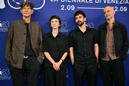 Jonathan Glazer, Rachel Szor, Yuval Abraham and James Wilson in Venice.