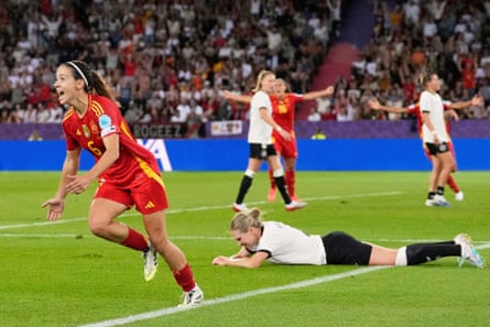 Aitana Bonmatí celebrates her victor for Spain against Germany