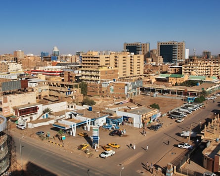 The view of the old town of Khartoum, Sudan.