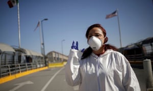 Susana Prieto, a lawyer and labour activist, pictured at the Paso del Norte international border crossing bridge in Ciudad Juárez, Mexico, in May.