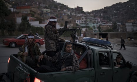Taliban fighters in Kabul.