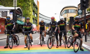 Members of the Black Cyclist Network in Camden, London, this week.