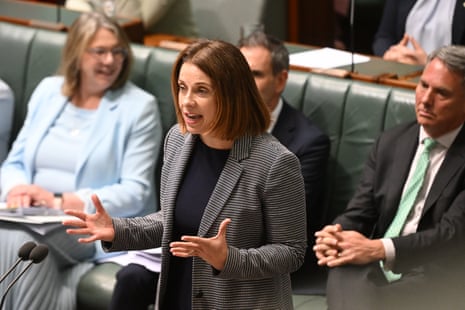 Australian communications minister, Anika Wells, during question time today.