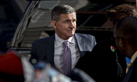 Michael Flynn outside court. The judge said: ‘I’m not hiding my disgust, my disdain, for this criminal offense.’
