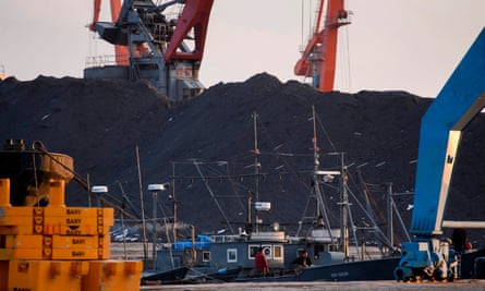 Small vessels are seen docked in Rajin, North Korea, in 2017.