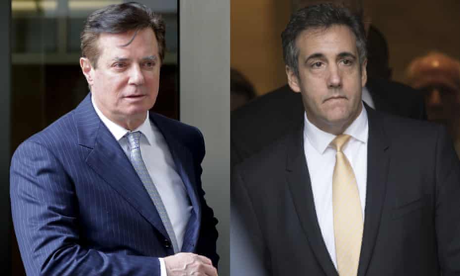 The same day a guilty verdict arrived in the case of Paul Manafort, the former Trump campaign chairman, the president’s former lawyer Michael Cohen pleaded guilty to campaign finance violations.